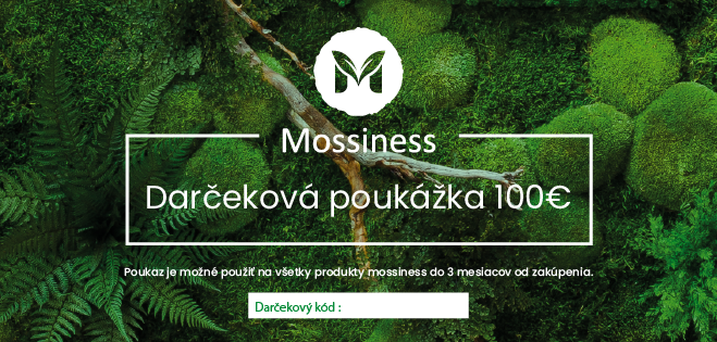 Mossiness Darčekový e-Poukaz 100€